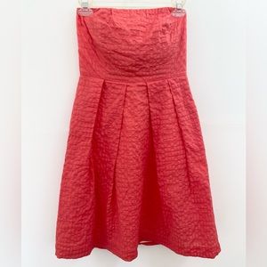 JCREW Strapless coral dress, size 0